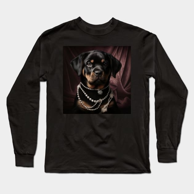 Opulent Rottweiler Long Sleeve T-Shirt by Enchanted Reverie